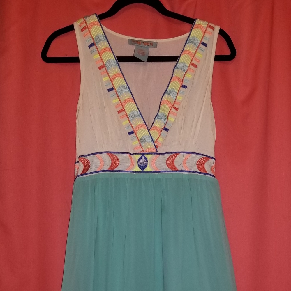 Flying Tomato embroidered maxi dress